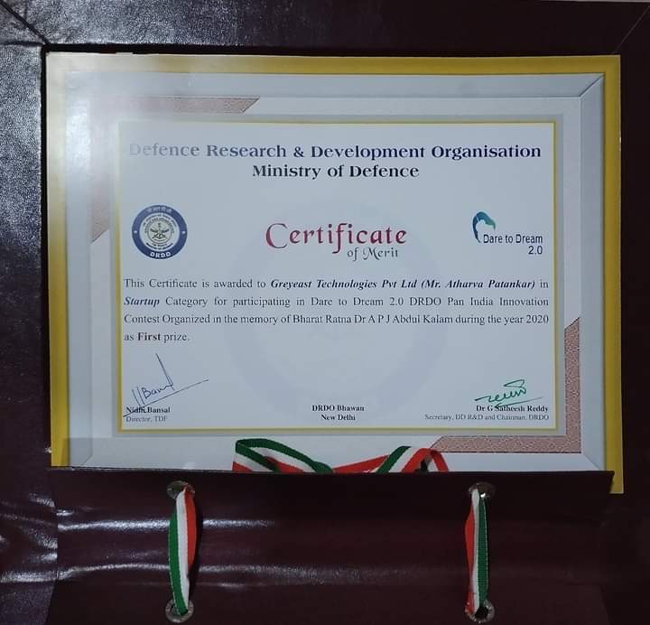 First Prize Winner Certificate 
